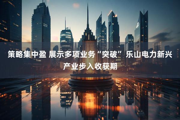 策略集中盈 展示多项业务“突破” 乐山电力新兴产业步入收获期